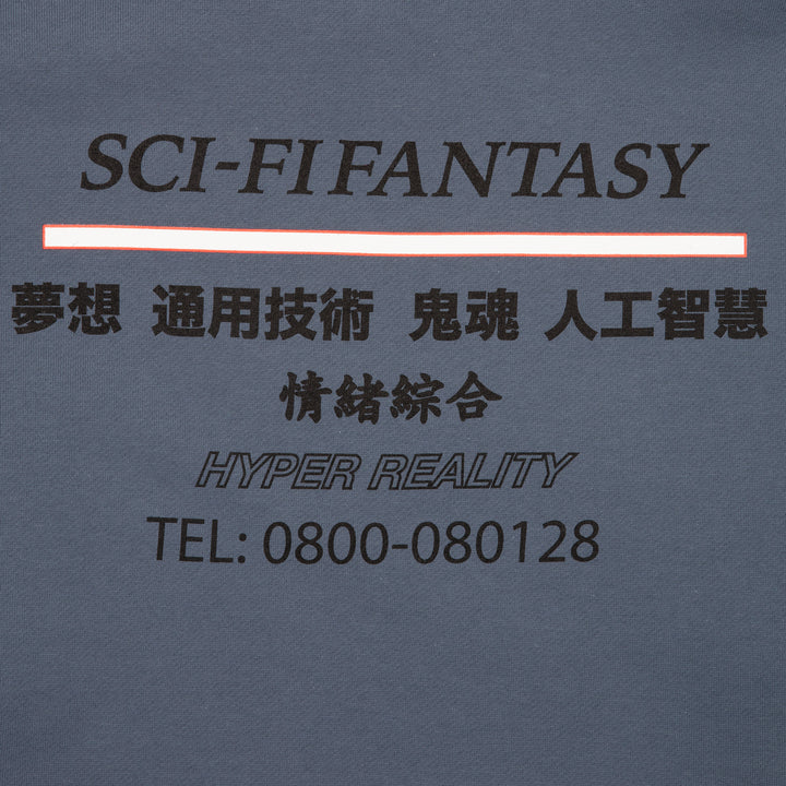 Sci-Fi Fantasy Industrial Hood Sweatshirt Storm Blue