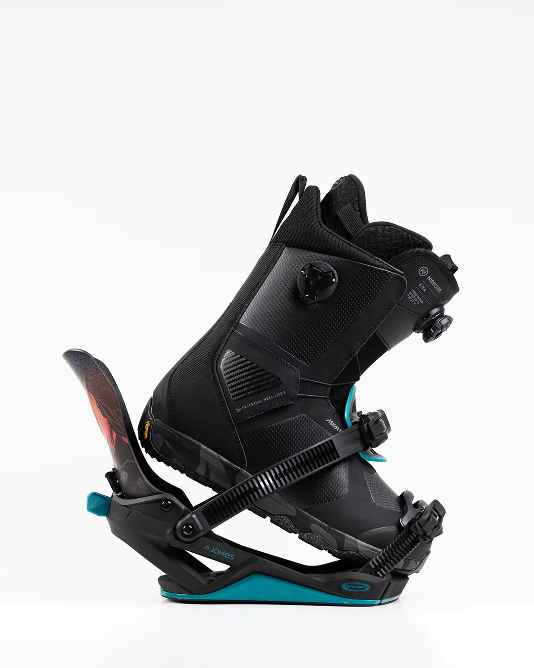 Jones Mercury FASE® Snowboard Binding Blue Art