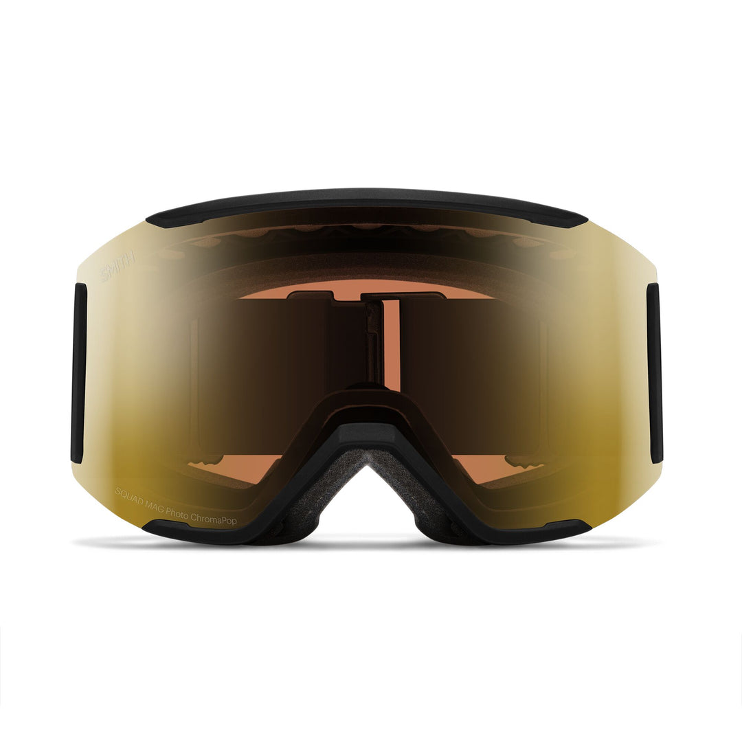 Smith Squad MAG Snowboard Goggles Black/ChromaPop Pro Photochromic Gold Mirror