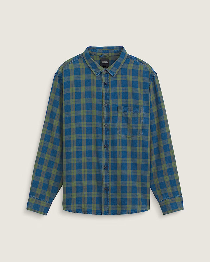 Vans Lawson Solid Oxford Long Sleeve Shirt Green Balsam