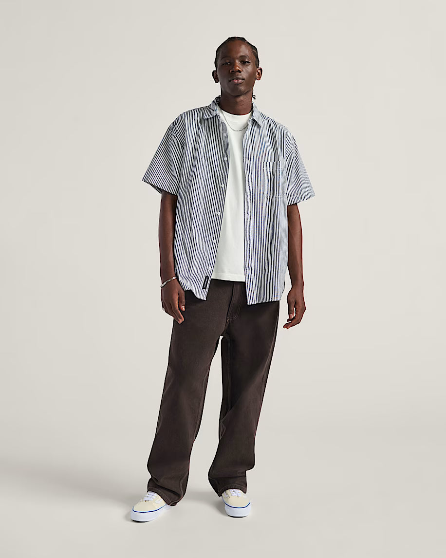 Vans Lawson Stripe Shirt Woven White/Dress Blue Eastern Boarder Vans Lawson Stripe Shirt Woven White/Dress Blue Eastern Boarder
