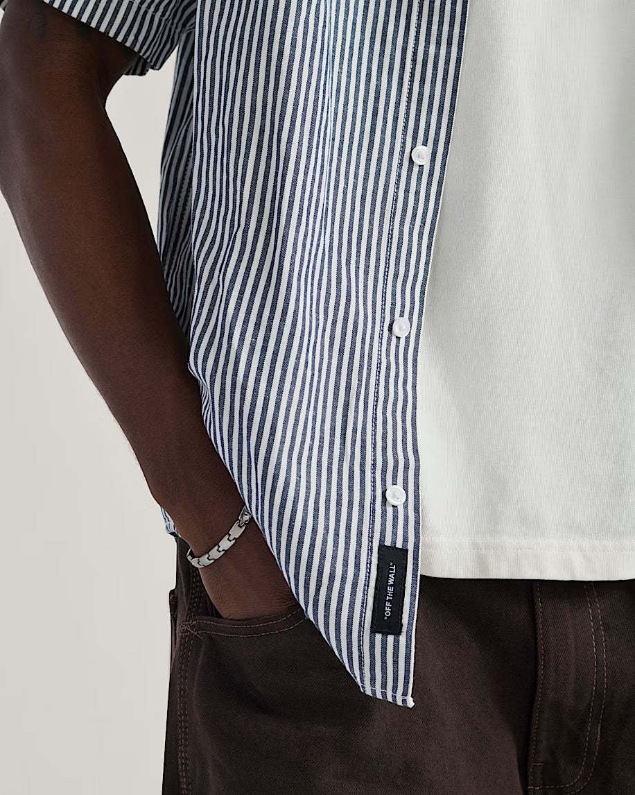 Vans Lawson Stripe Shirt Woven White/Dress Blue – Eastern Boarder Vans Lawson Stripe Shirt Woven White/Dress Blue – Eastern Boarder