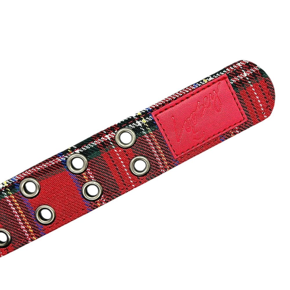 Loosey-Red-Plaid-Dig-Collar-Belt