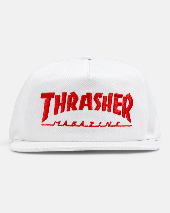 Thrasher Mag Logo Snapback Hat - White