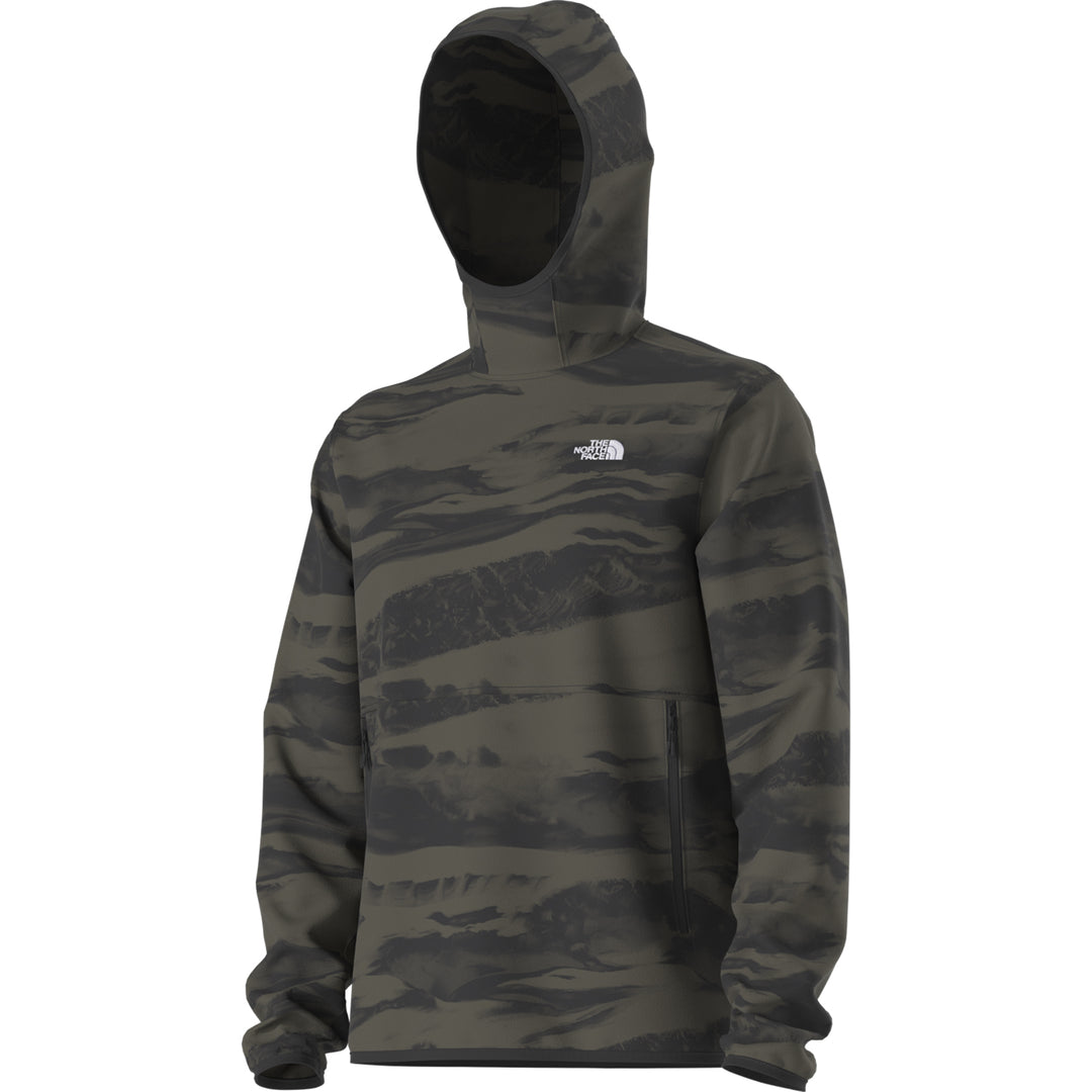 The North Face Men's Glacier Fleece Pullover Hoodie New Taupe Green/Edge of Light
