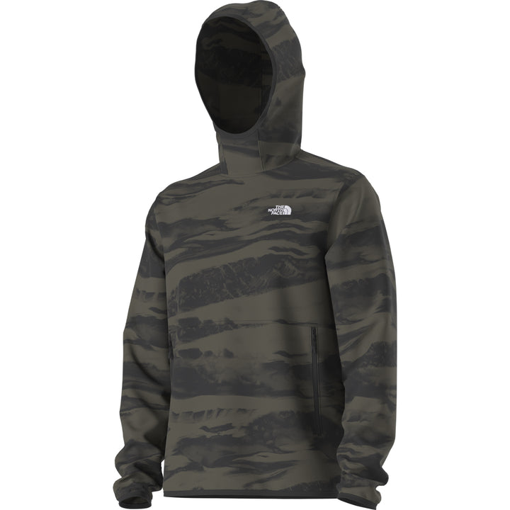 The North Face Men's Glacier Fleece Pullover Hoodie New Taupe Green/Edge of Light