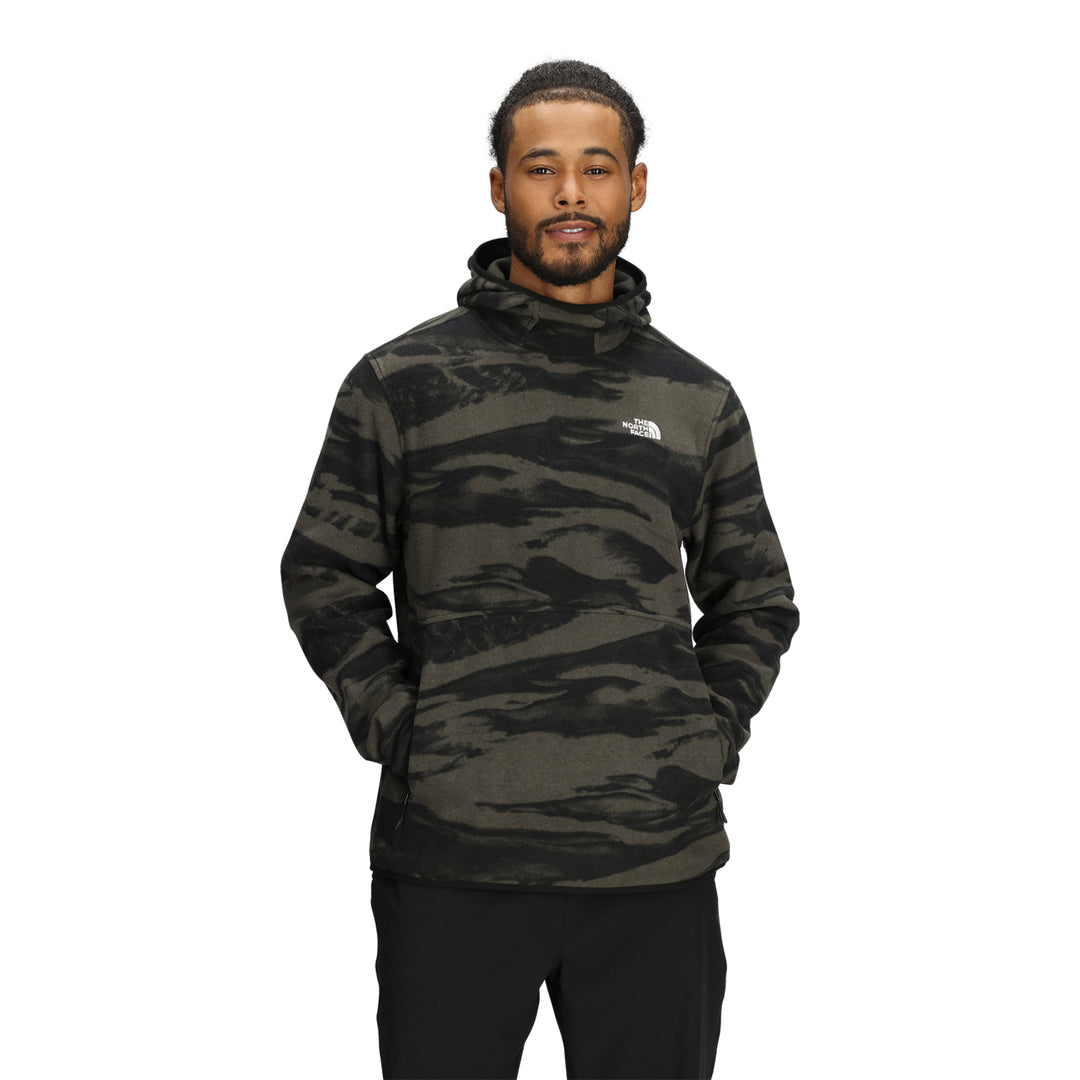 The North Face Men's Glacier Fleece Pullover Hoodie New Taupe Green/Edge of Light