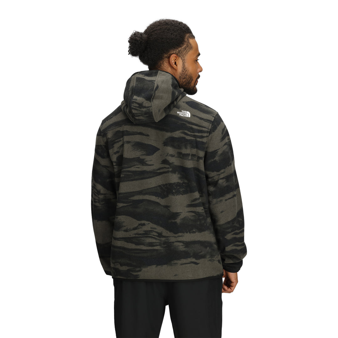 The North Face Men's Glacier Fleece Pullover Hoodie New Taupe Green/Edge of Light