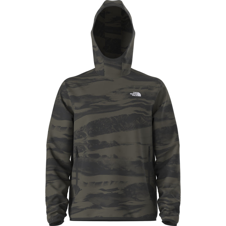 The North Face Men's Glacier Fleece Pullover Hoodie New Taupe Green/Edge of Light