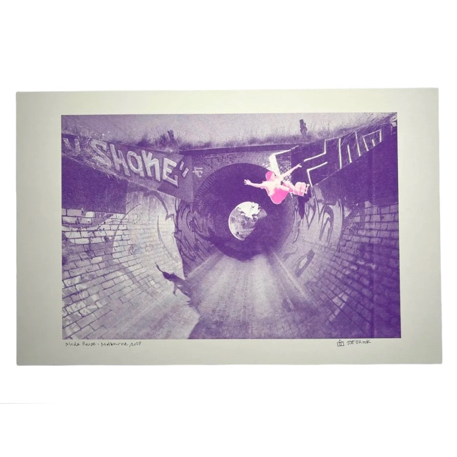 Nicole Hause FS Grind Melbourne Purple Risograph Print 11x17