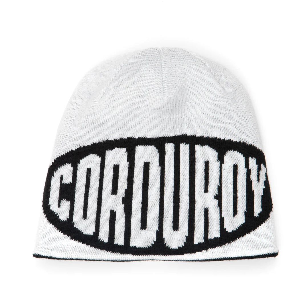 Corduroy No Regrets Reversible Skully Beanie - Black