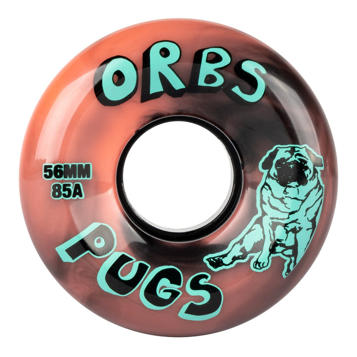Orbs Pugs Wheels Coral/Black Swirl 56mm