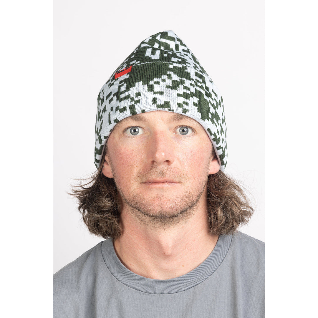 Corduroy Pixels Beanie Evergreen