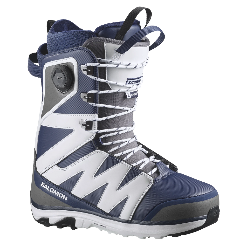 Salomon X Approach Lace SJ BOA Snowboard Boots Naval Academy/White