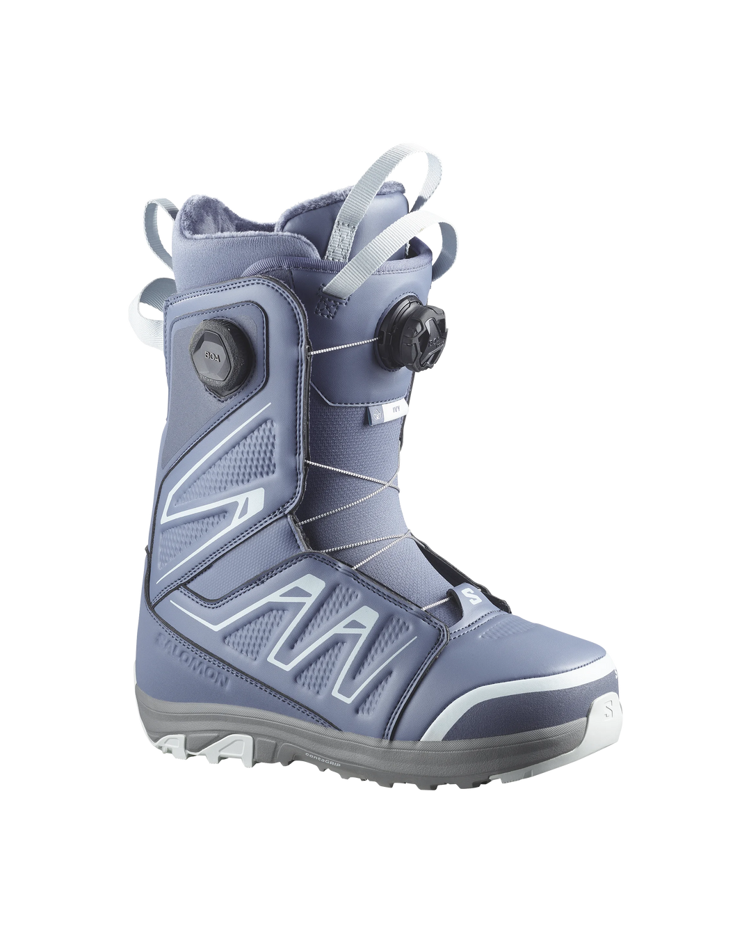 Salomon Ivy BOA SJ Womens Snowboard Boots Grisaille/Ballad Blue/Steel Gray