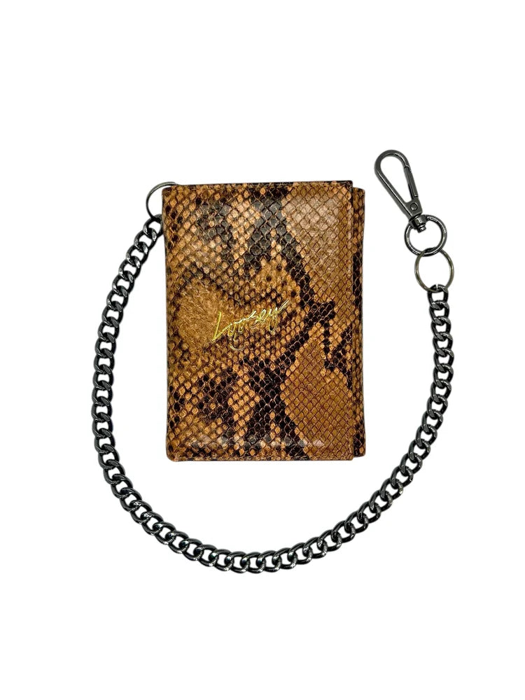 Loosey Brown Snake Chain Wallet