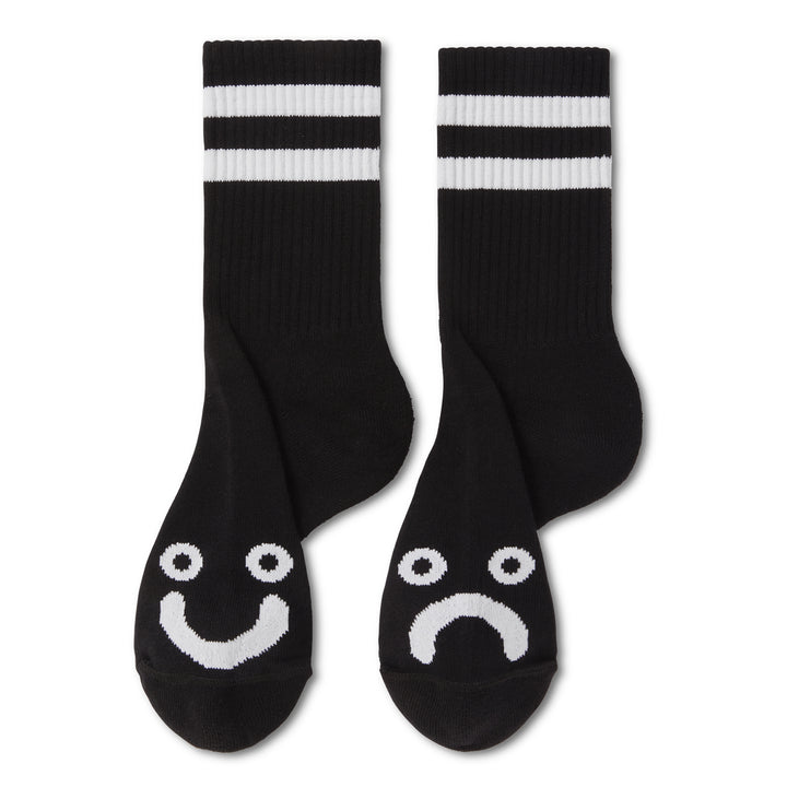 Polar Skate Co. Happy Sad Socks Black