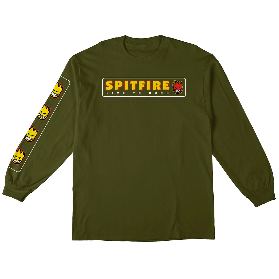 Spitfire Life To Burn L/S Tee Military Green