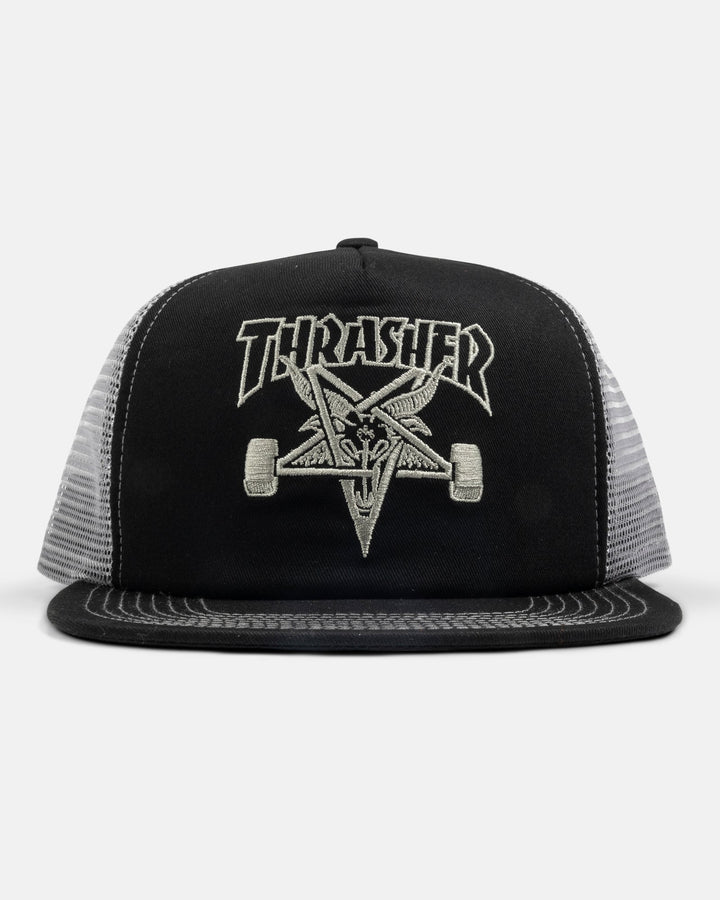 Thrasher Skategoat Trucker Hat - Black/Gray