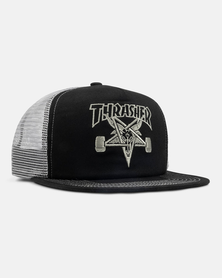 Thrasher Skategoat Trucker Hat - Black/Gray