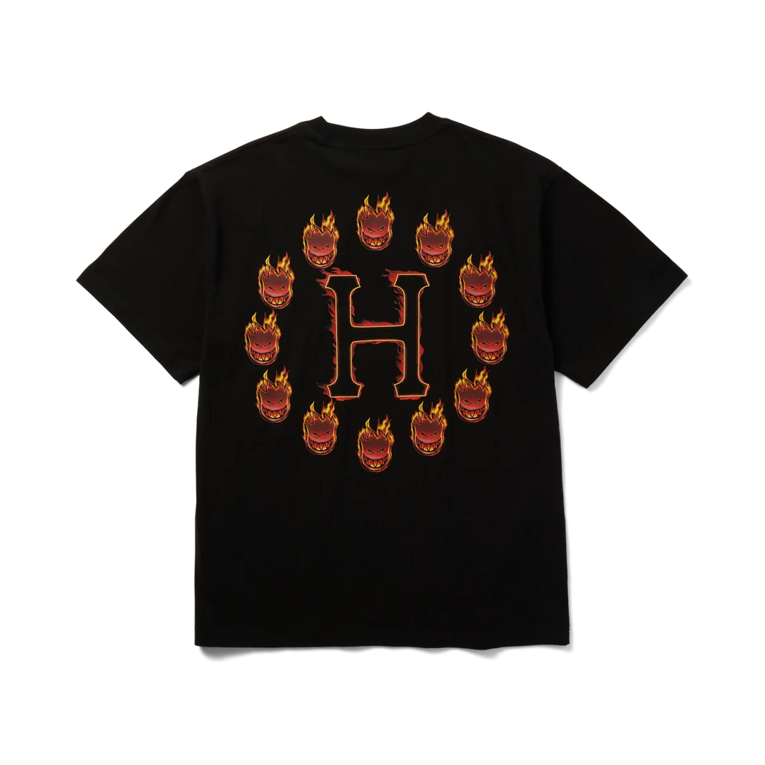 Huf x Spitfire Flame Galaxies T-Shirt Black