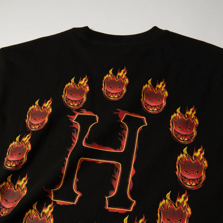 Huf x Spitfire Flame Galaxies T-Shirt Black