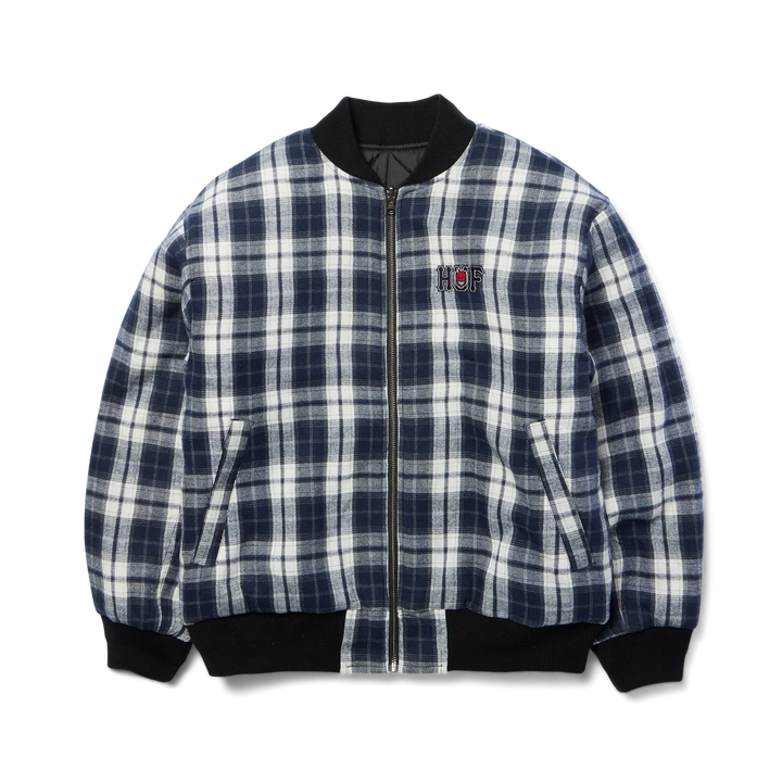 Huf x Spitfire Reversible Plaid Jacket Navy/Black