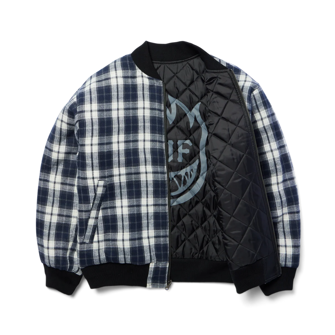 Huf x Spitfire Reversible Plaid Jacket Navy/Black