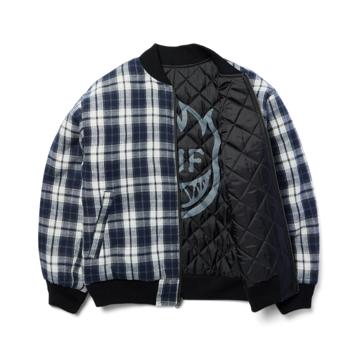 Huf x Spitfire Reversible Plaid Jacket Navy/Black