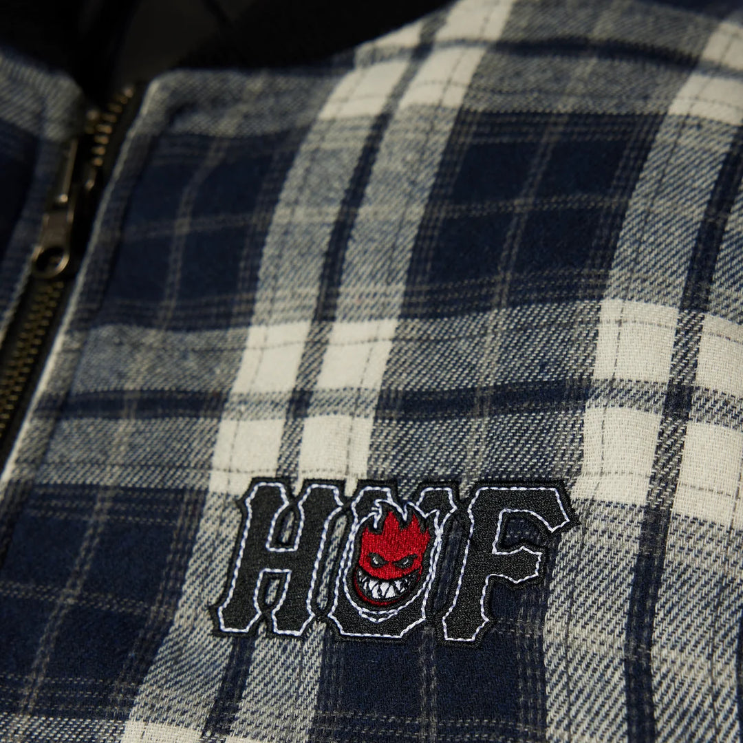 Huf x Spitfire Reversible Plaid Jacket Navy/Black