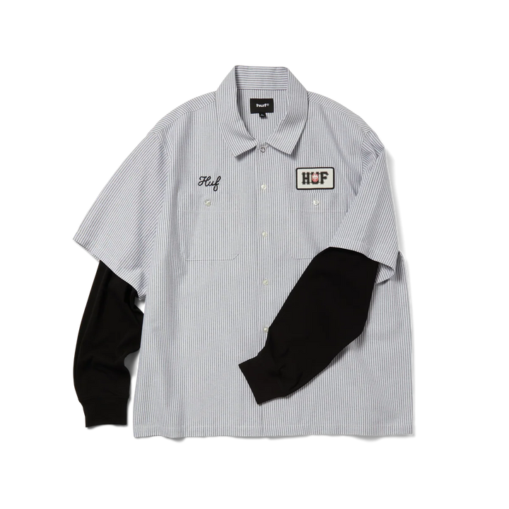 Huf x Spitfire Union Work Shirt Black/White