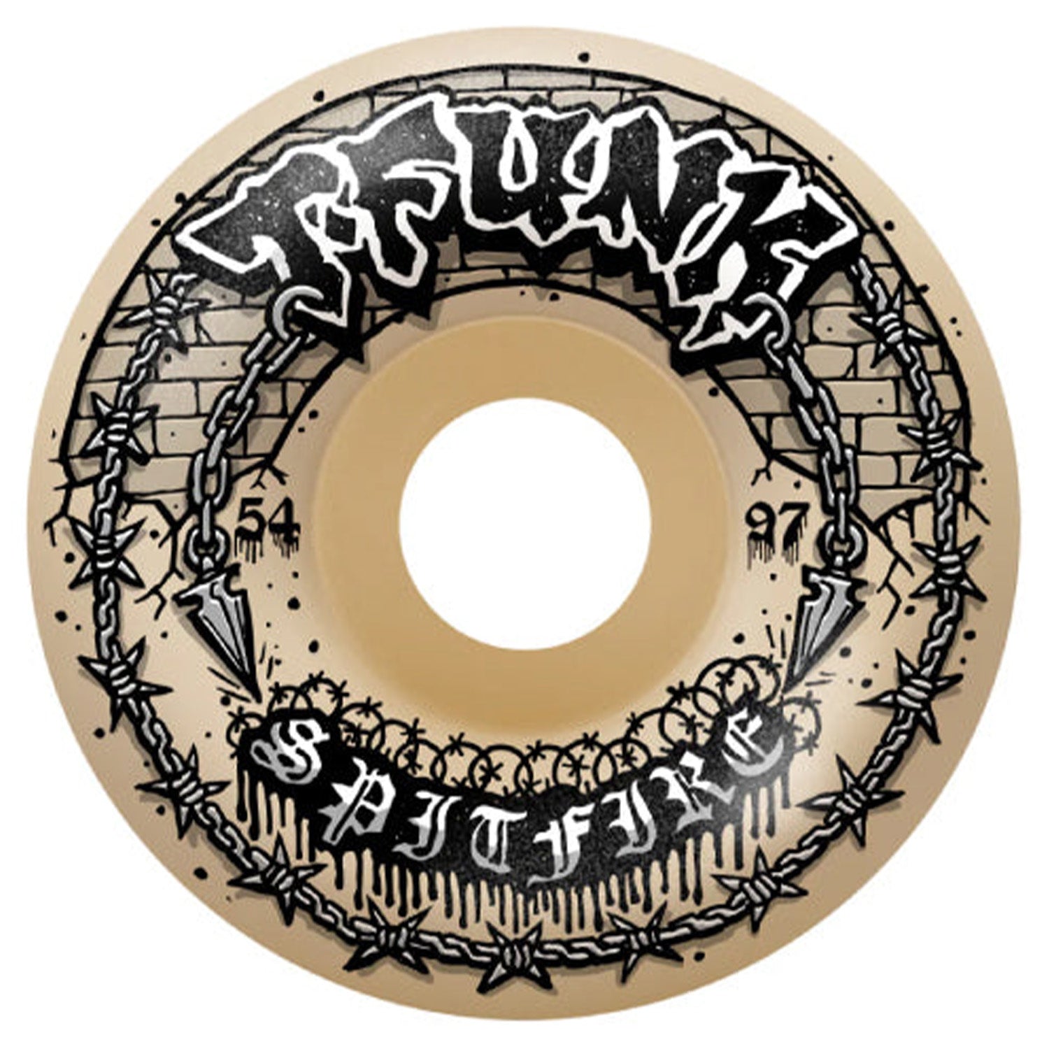 Spitfire F4 97a T-Funk Raw Radial Wheels (Natural) 54mm – Eastern