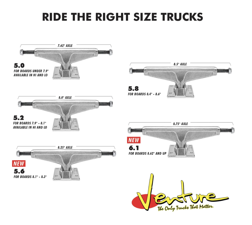 Venture Crockett Pro Trucks (Sold As A Single Truck)