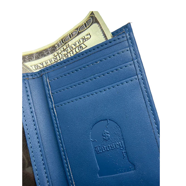 Loosey Embossed Blue Chain Wallet