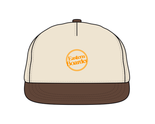 Eastern Boarder Dot Logo Hat Cream/Brown/Orange