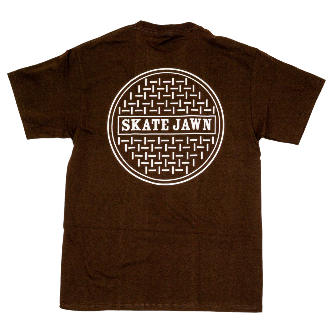 Skate Jawn Sewer Cap Tee Brown