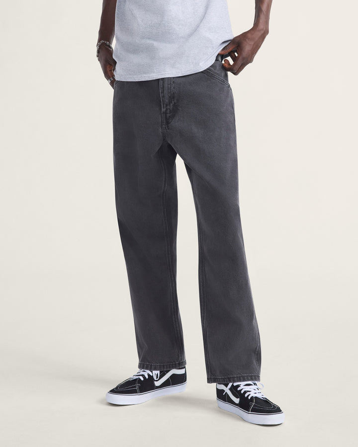 Vans Check-5 Loose Denim Pants (Black)