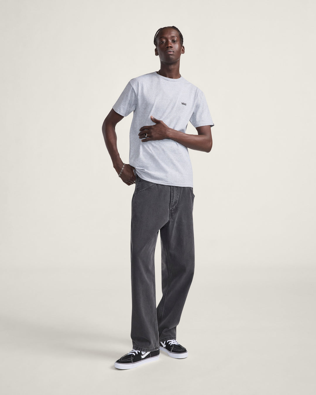 Vans Check-5 Loose Denim Pants (Black)