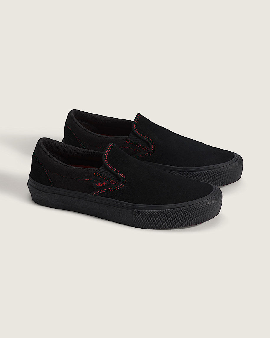 Vans Skate Slip On Black/Black/Red