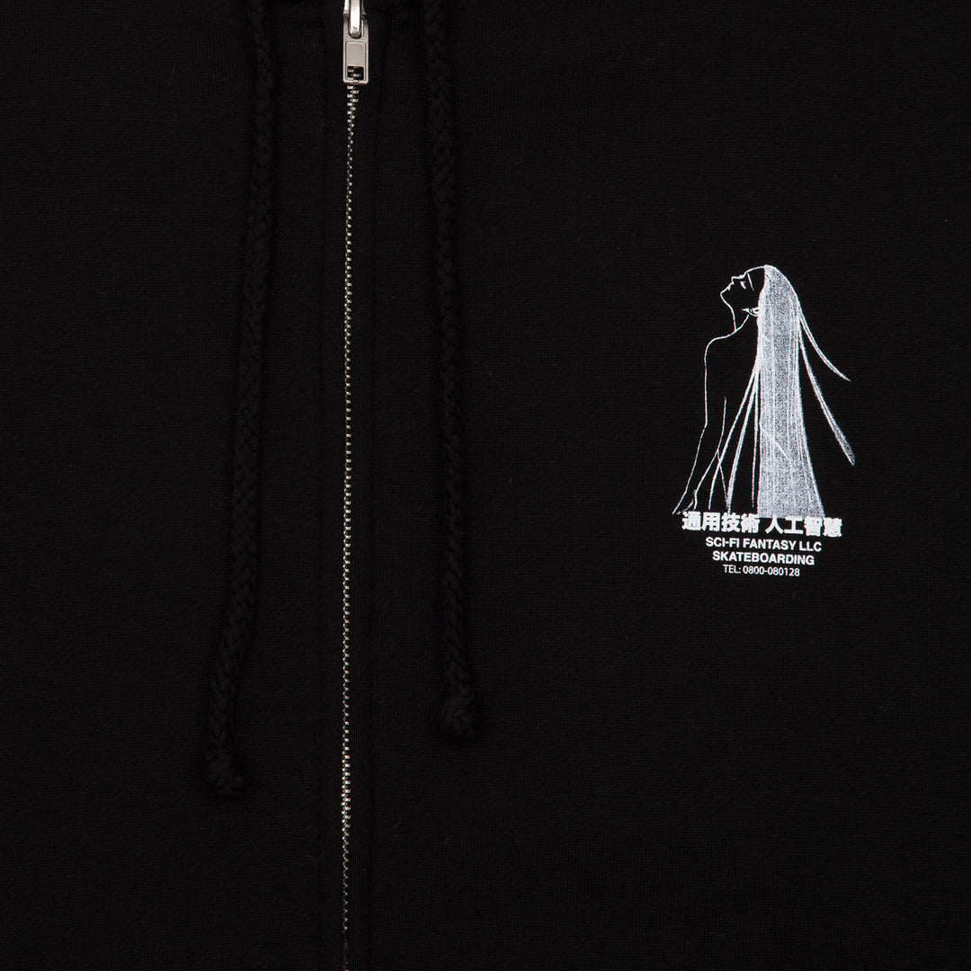 Sci-Fi Fantasy Spiritual Darkness Zip Hoodie Black