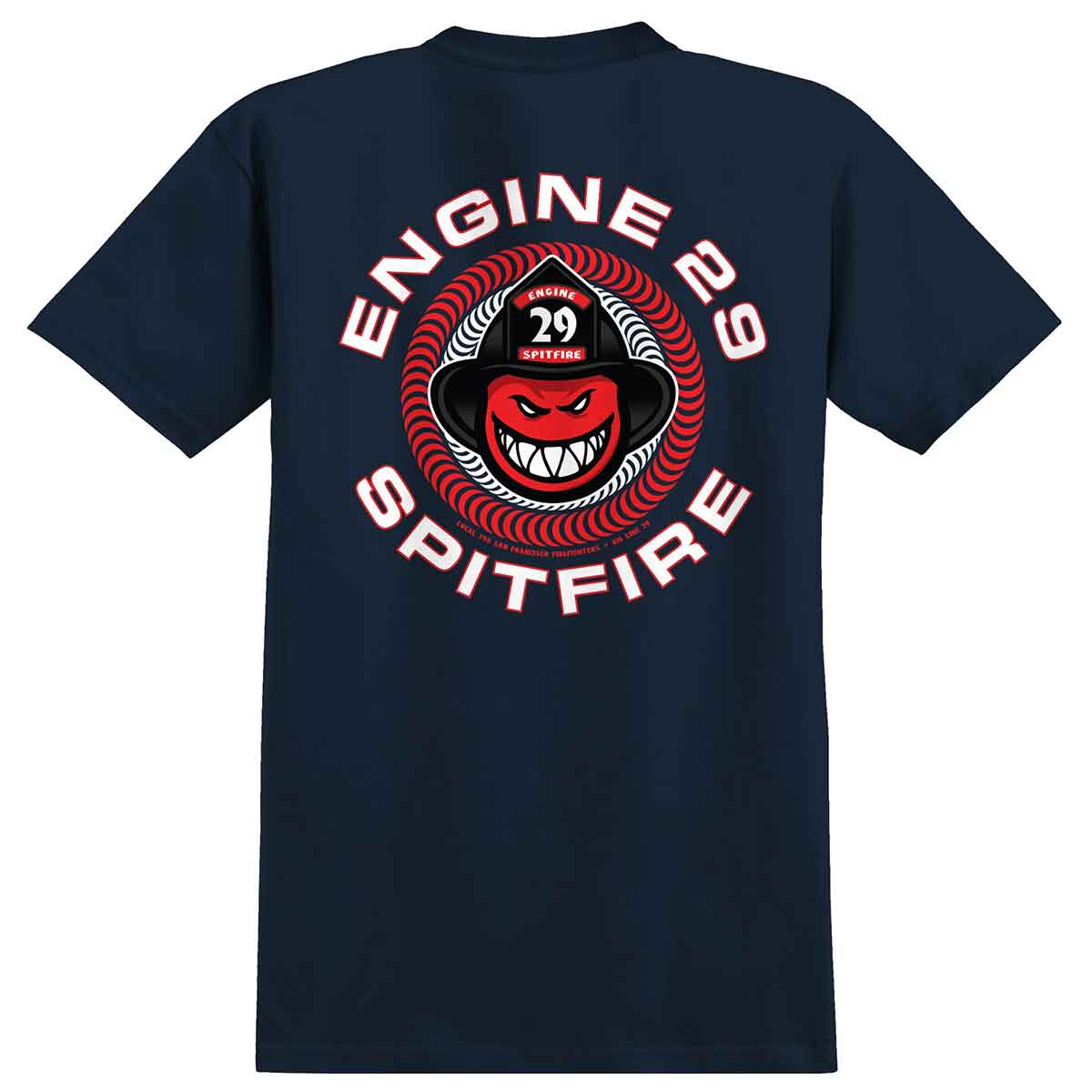 Spitfire X SFFD Engine 29 T-Shirt - Navy – Eastern Boarder