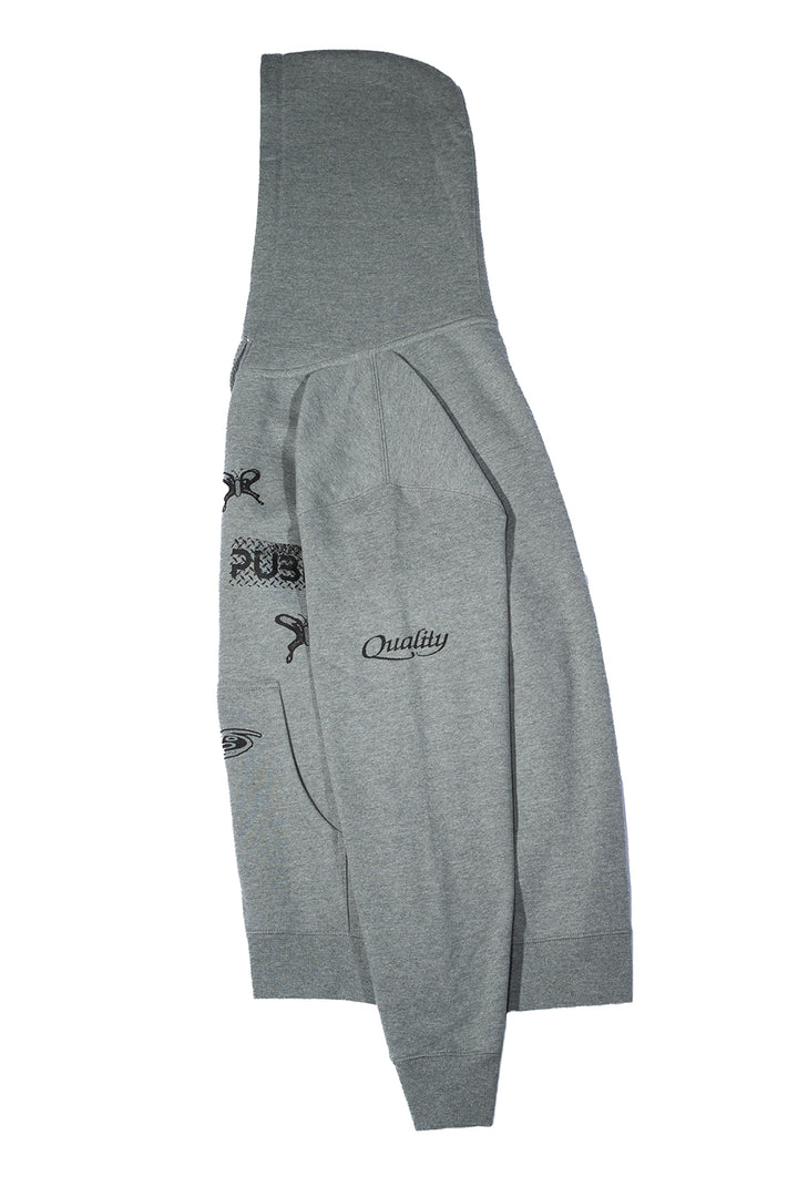 Public Sum Zip Up Hoodie Gray