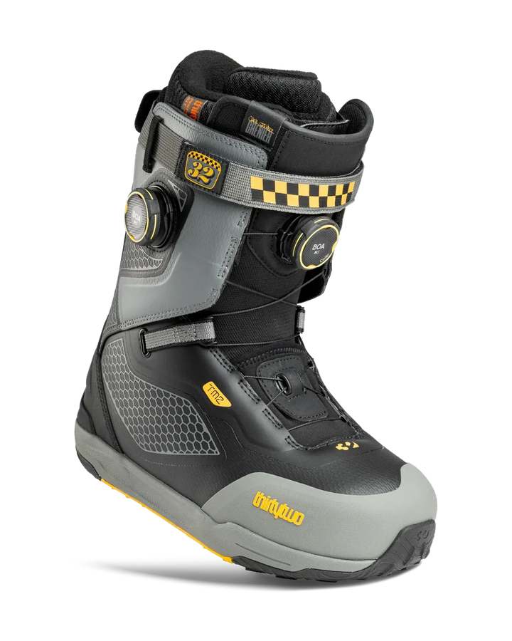 ThirtyTwo Tm-2 XLT Double BOA Chris Grenier Snowboard Boots Grey/Black/Yellow