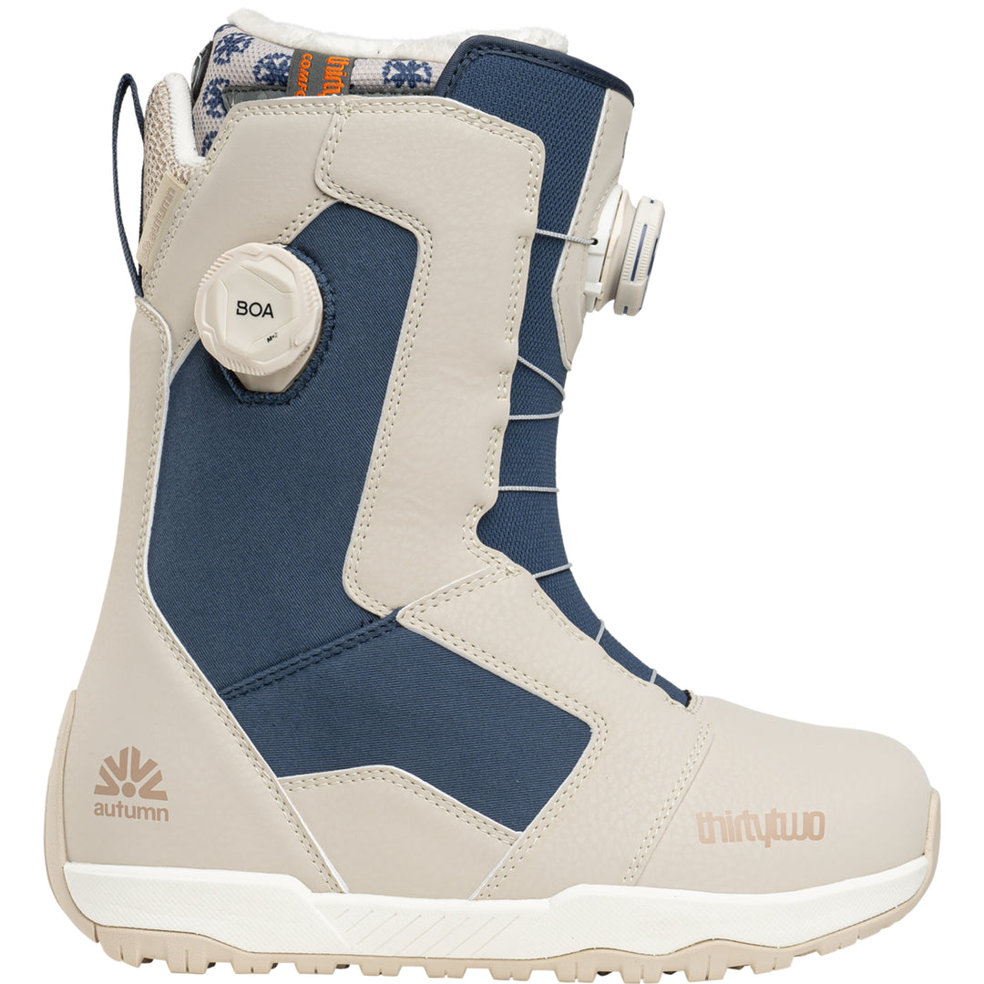 ThirtyTwo Women's Luxton x Autumn STW Double Boa Snowboard Boots Tan/Blue