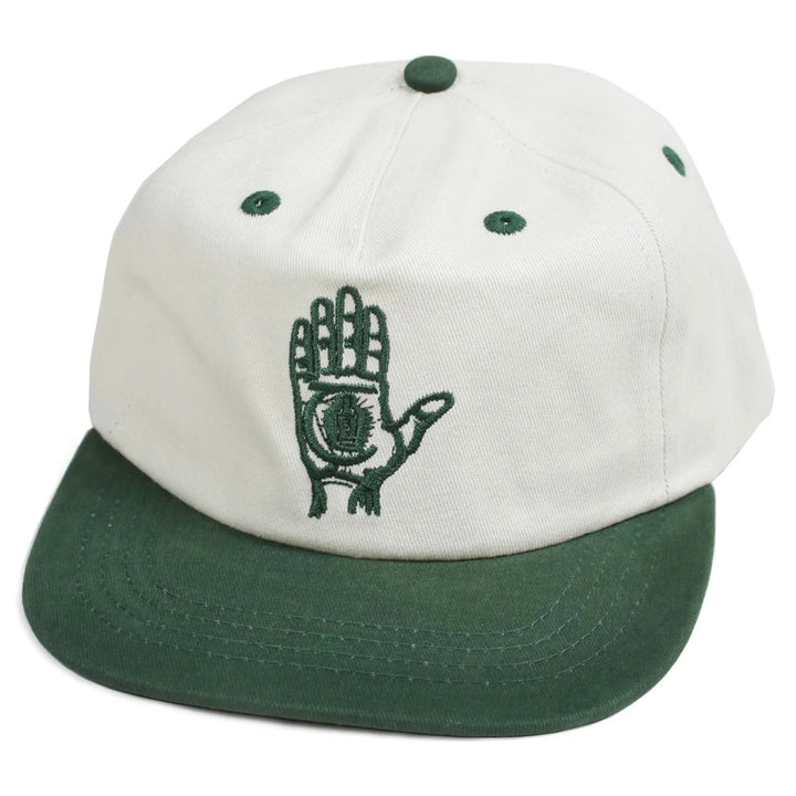 Theories Hand of Theories Short Brim Strapback Hat Pearl/Green