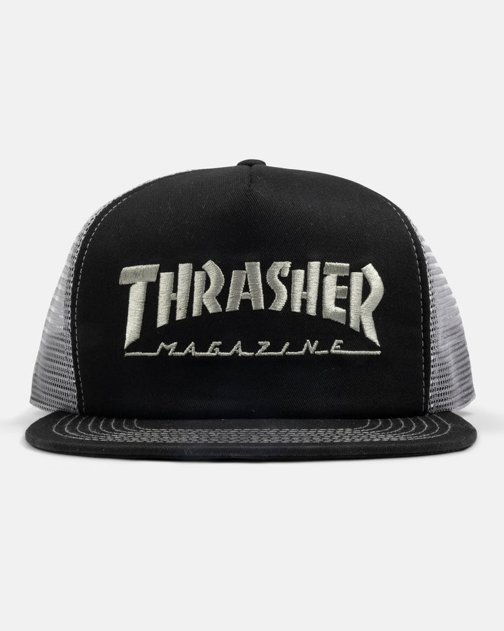 Thrasher Mag Logo Trucker Hat - Black/Gray