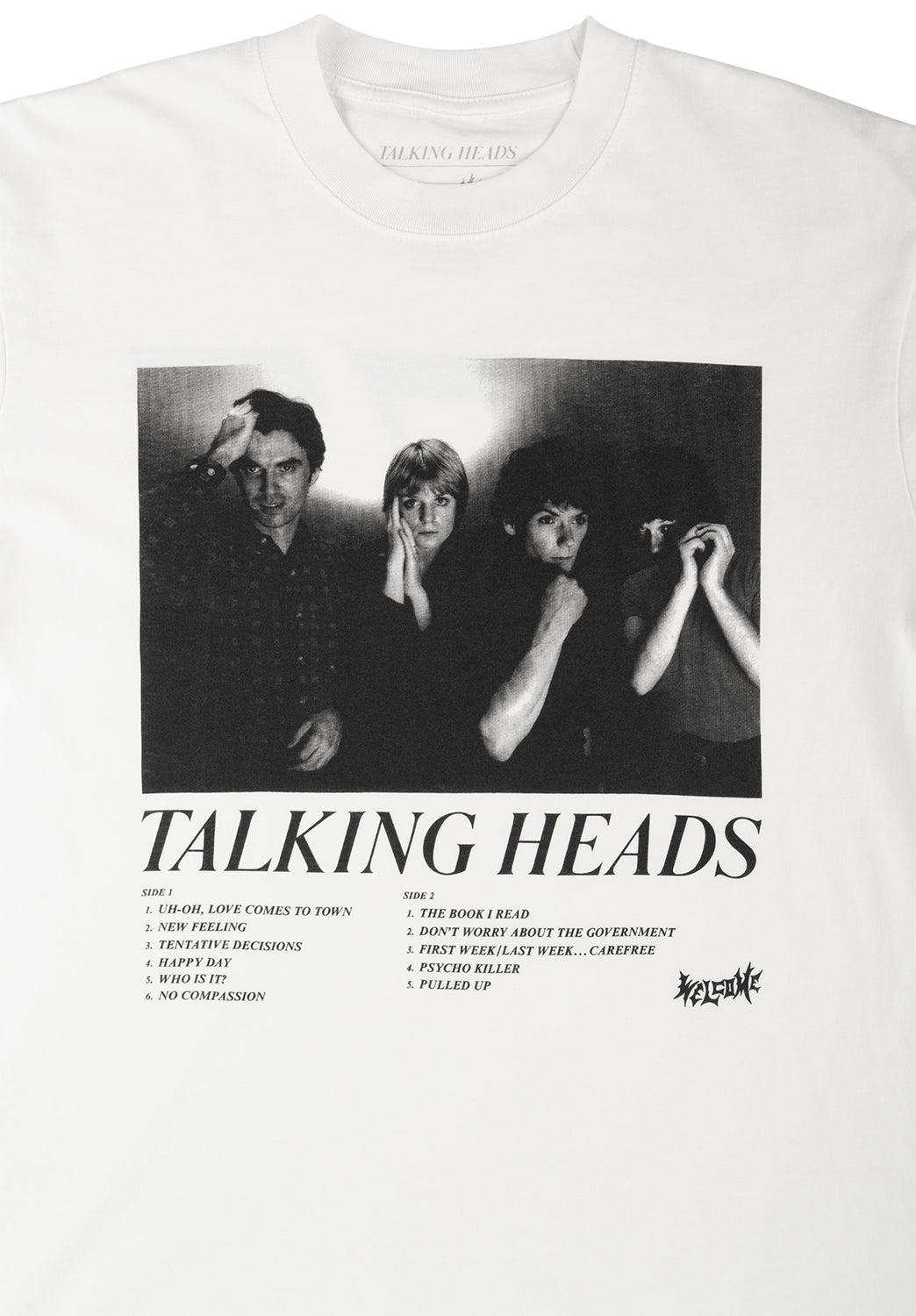 Welcome x Talking Heads Track List Tee White