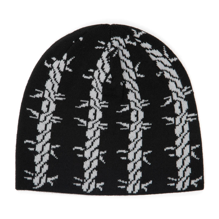 Corduroy Tribalwire Reversible Skully Beanie - White