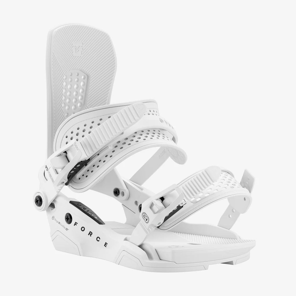 Union Force Snowboard Bindings White 20 Yr – Eastern Boarder Union Force Snowboard Bindings White 20 Yr – Eastern Boarder