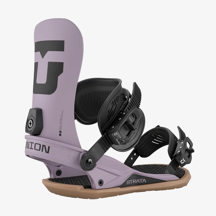 Union Strata Snowboard Bindings Grey Violet